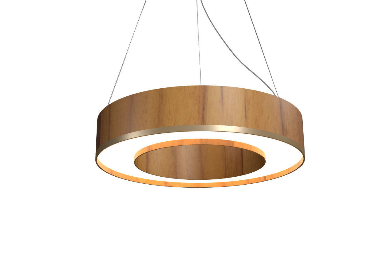 Accord Lighting 1566LED.12 Cylindrical Accord Pendant in Teak