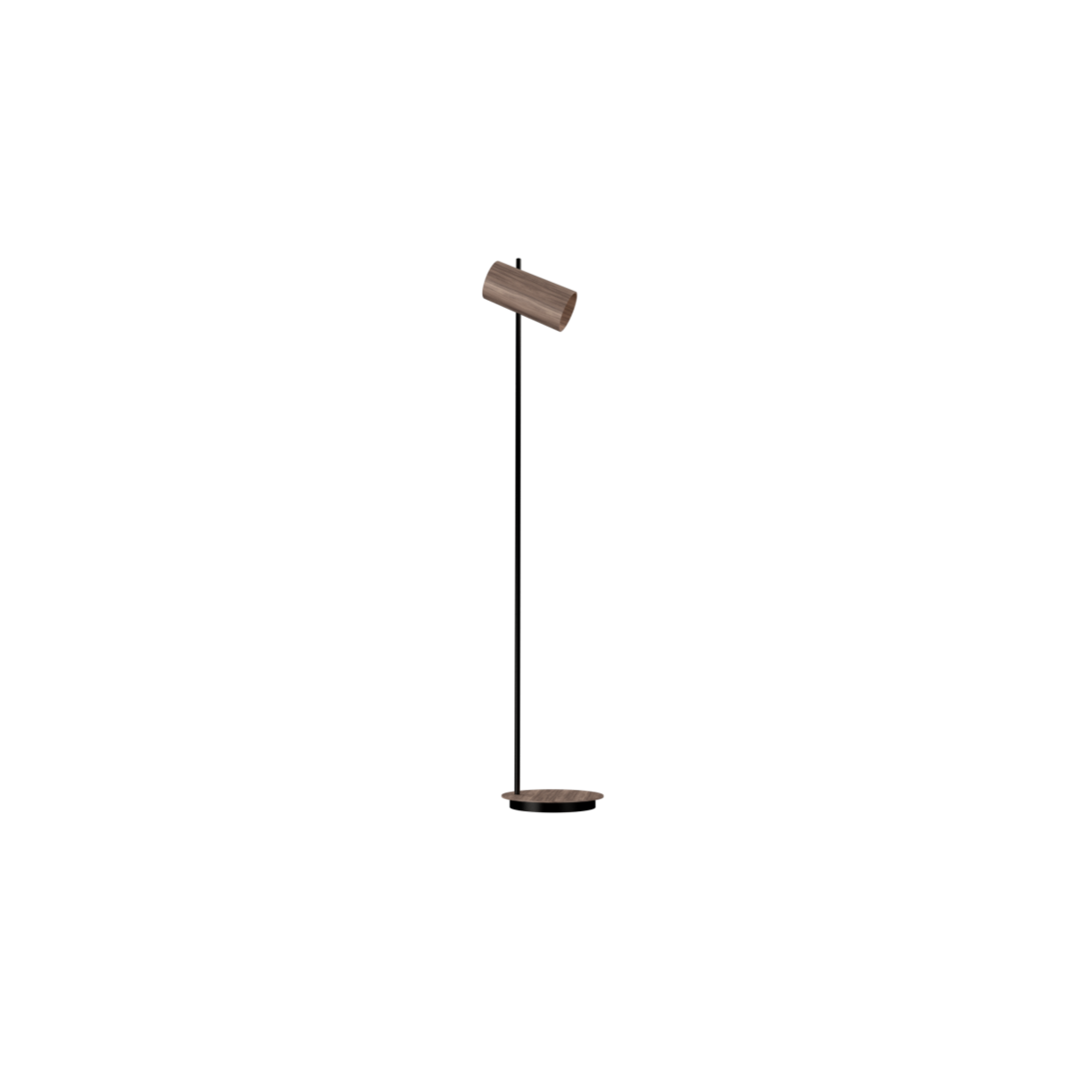 Accord Lighting 3065.18 Cylindrical Accord Floor Lamp in American Walnut