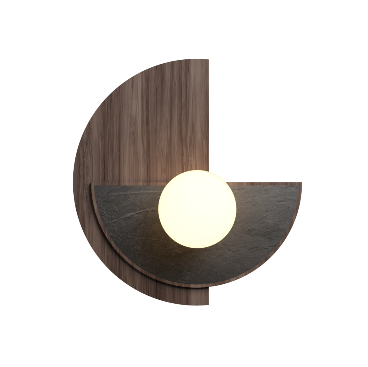 Applique murale Accord Lighting 4253.18 Petra Accord en noyer américain
