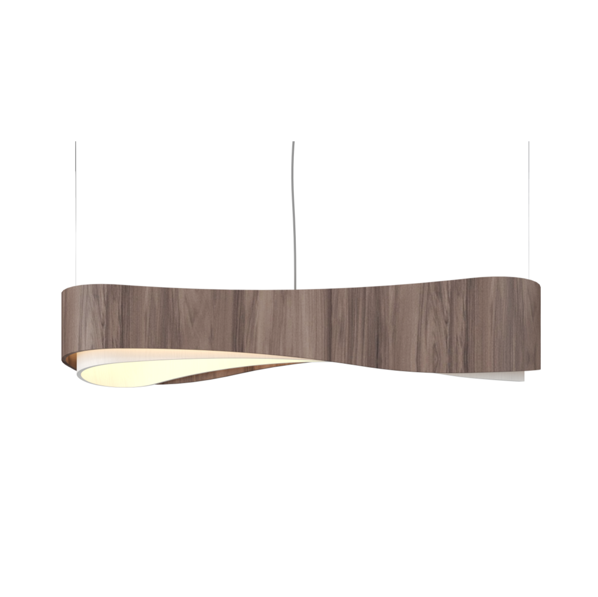 Accord Lighting 1653LED.18 Meandro Accord Pendant in American Walnut