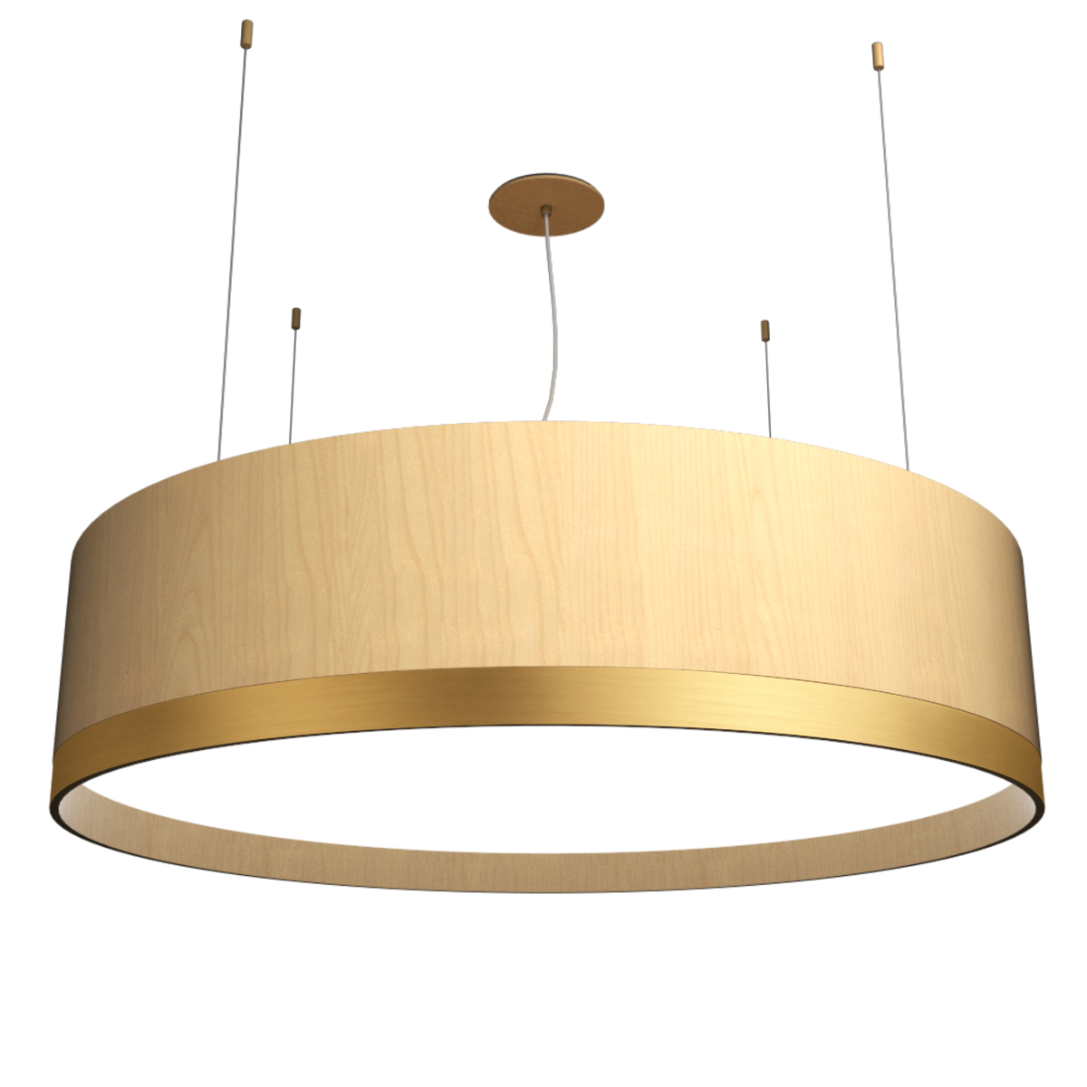 Accord Lighting 1550.34 Cylindrical Accord Pendant in Maple