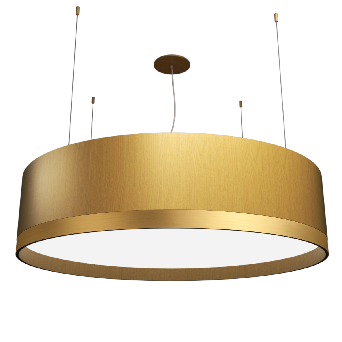 Accord Lighting 1550.49 Cylindrical Accord Pendant in Organic Gold