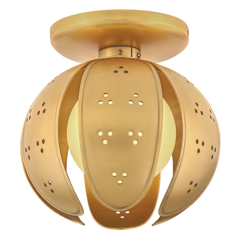 Fredrick Ramond FR46962UB-LL Anthos LED Semi-Flush Mount in Unlacquered Brass