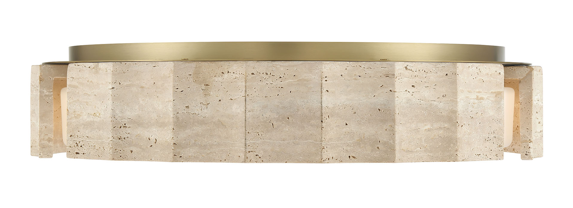 Eurofase 50205-011 Roslington Travertine LED Flush Mount in Gold