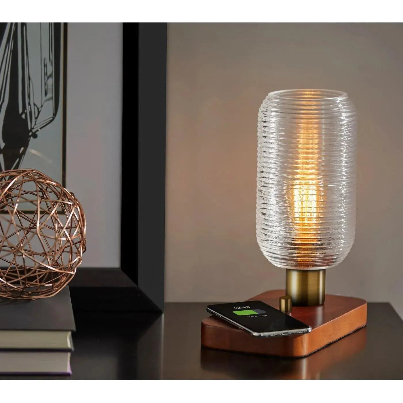 Adesso Home - Isaac Charging Table Lamp - 3419-21 | Montreal Lighting & Hardware