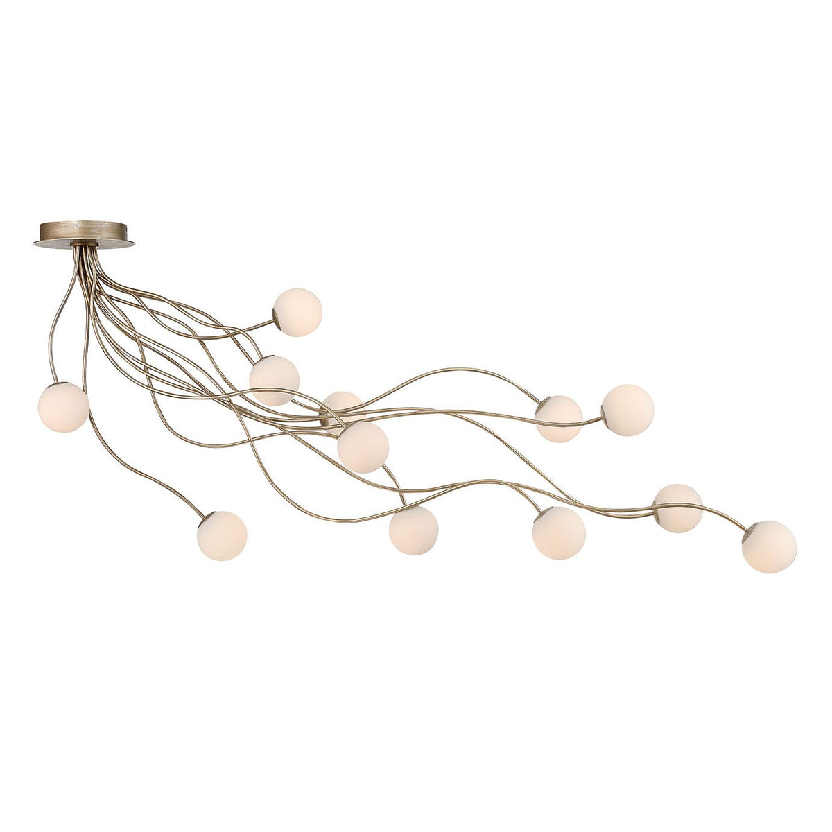 Eurofase 49950-021 Athena LED Semi-Flush Mount in Antique Gold