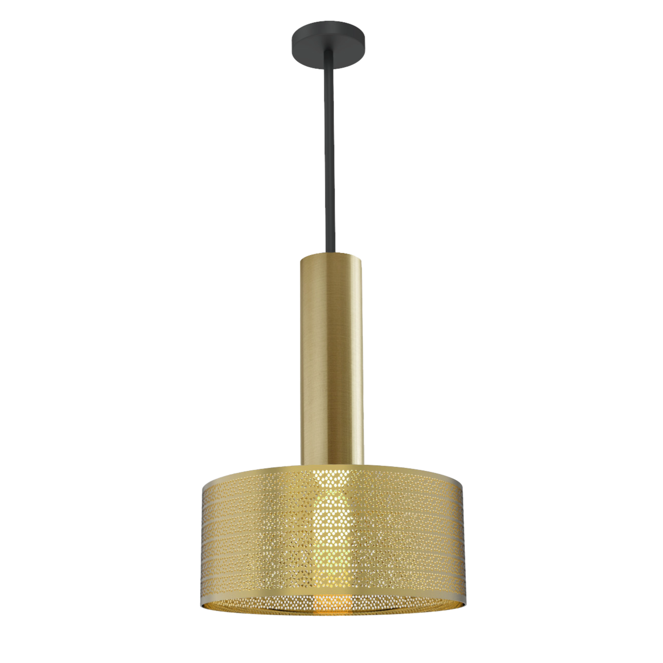 Dounia Home - DH-ALUTUBPEN-MD-BRS - Alula Tubular Pendant Light - Polished Brass