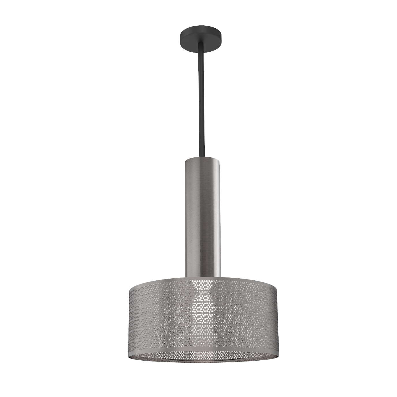 Dounia Home - DH-ALUTUBPEN-SM-NIK - Alula Tubular Pendant Light - Brushed Nickel Silver
