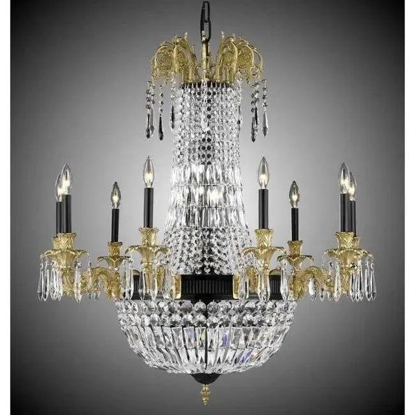 Finisterra Brass and Crystal Chandelier