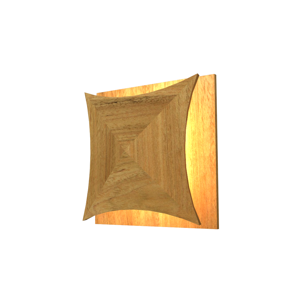 Accord Lighting 4063LED.09 Facet Accord Wall Lamp in Louro Freijo