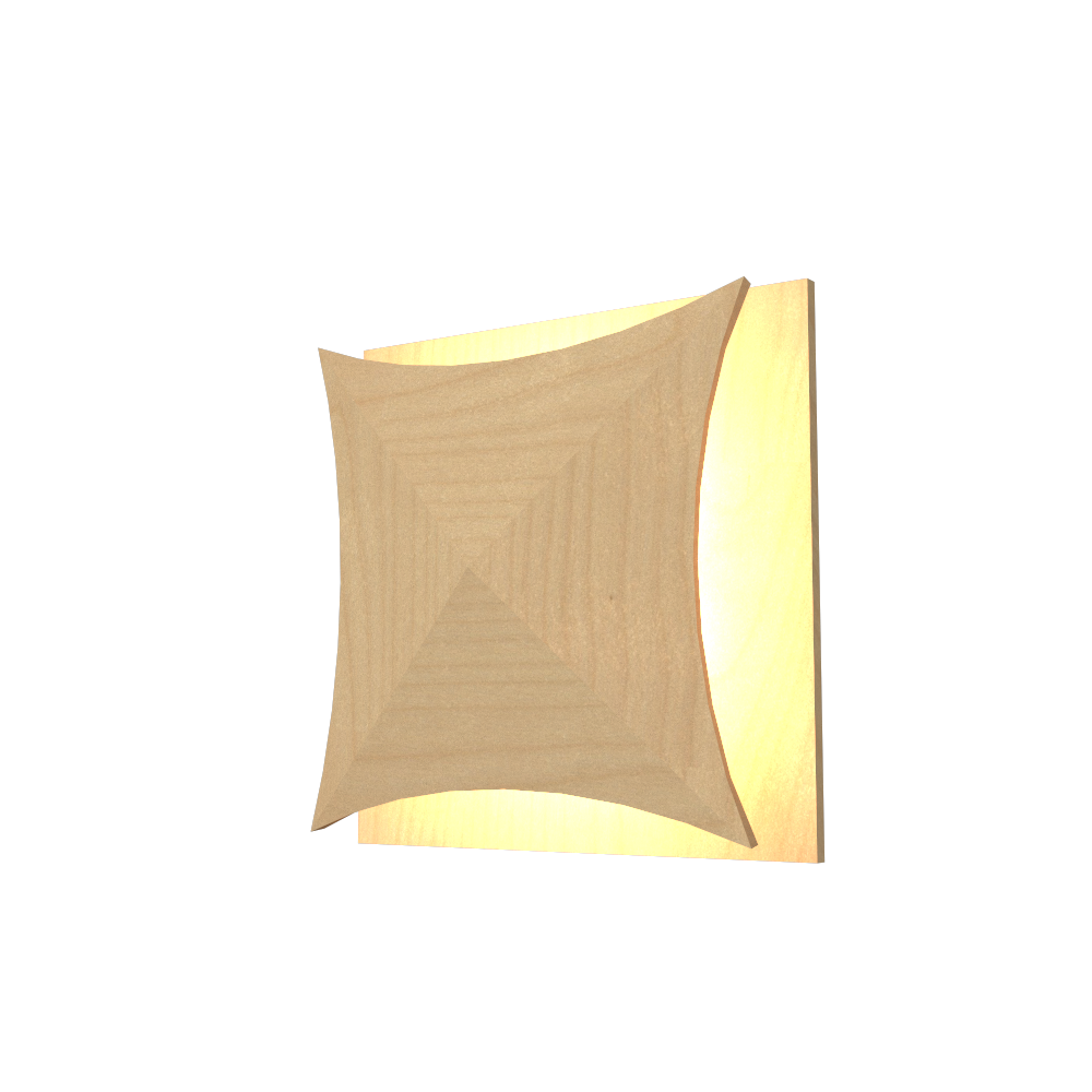 Accord Lighting 4063LED.34 Facet Accord Wall Lamp in Maple