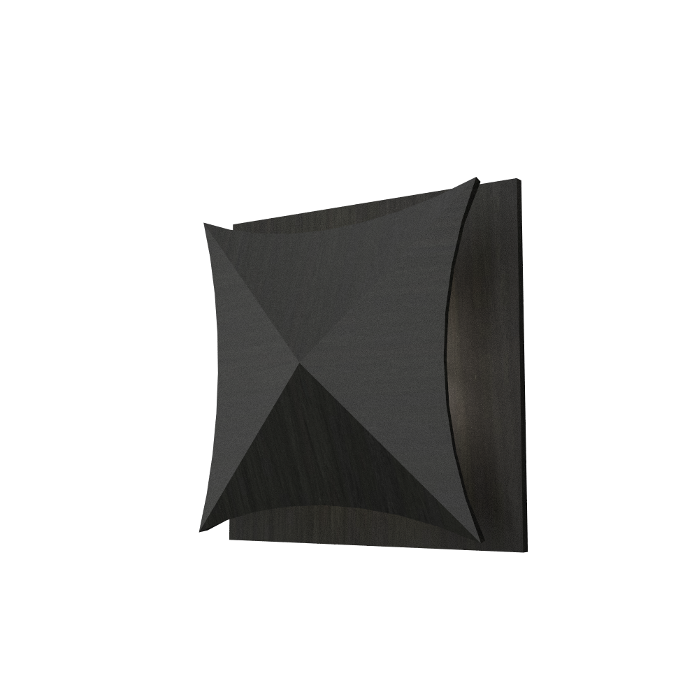 Accord Lighting 4063LED.44 Facet Accord Wall Lamp in Charcoal
