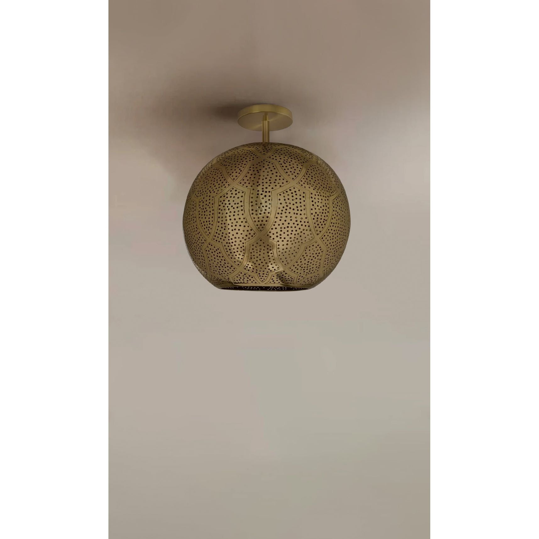 Dounia Home - DH-ARISEMFLU-SM-BRS - Aria Semi-flush Mount - Polished Brass