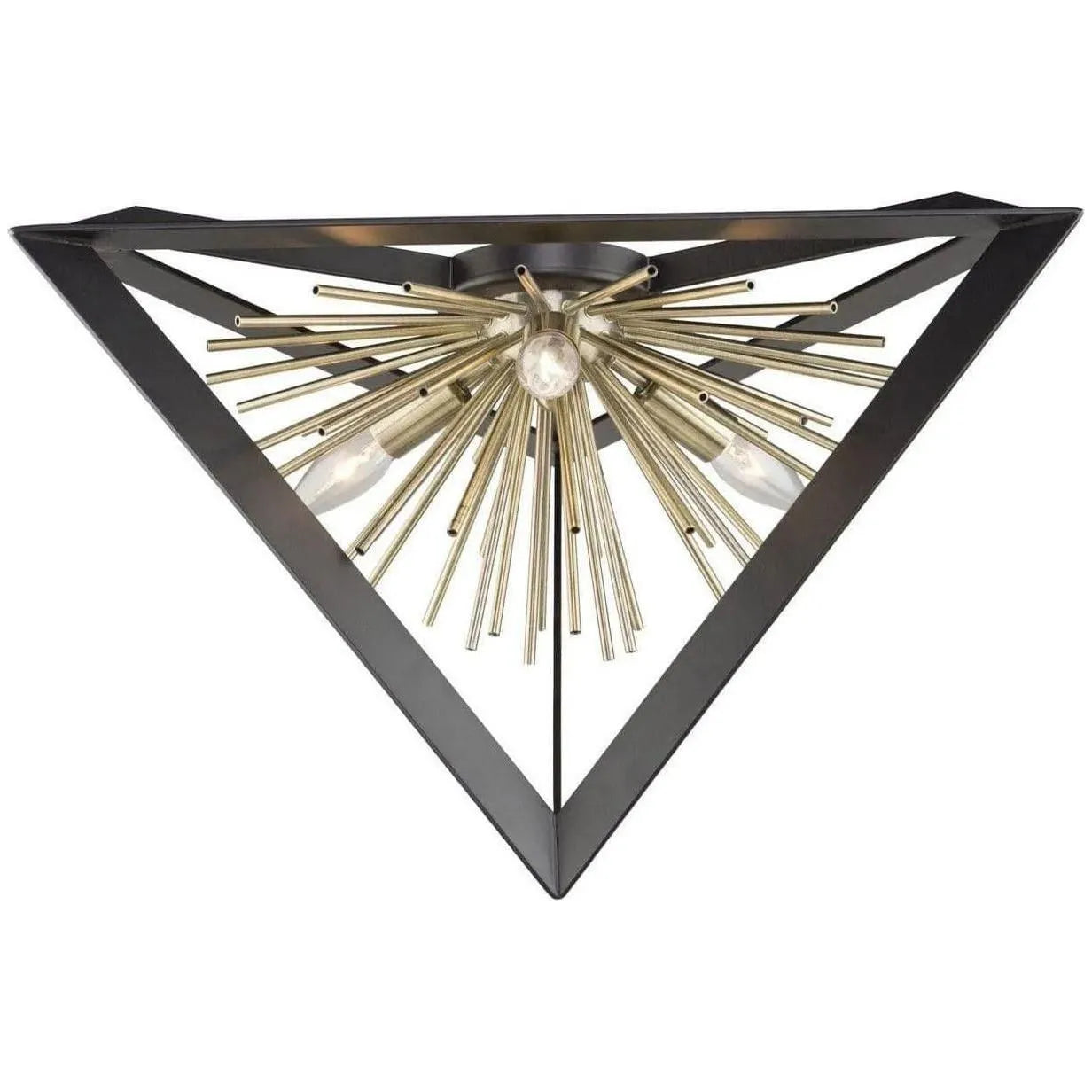 Artcraft Lighting - Sunburst Three Light Flush Mount - AC11442 | Montreal Lighting & Hardware