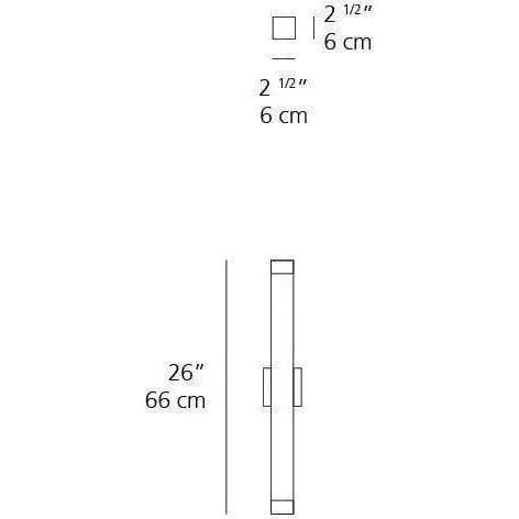 Artemide - 2.5 Square Strip Wall Light - RD902L93006A | Montreal Lighting & Hardware
