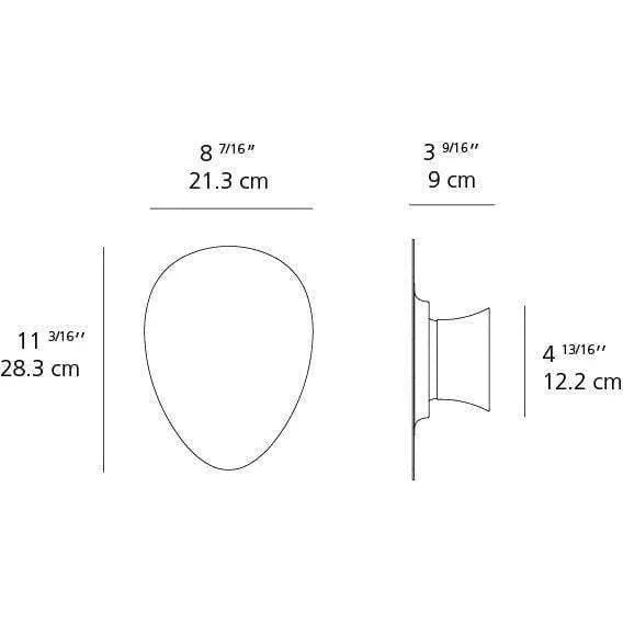 Artemide - Facce Tetro Raised LED Wall/Ceiling Light - RDFAK03L93001AN | Montreal Lighting & Hardware