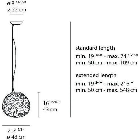 Artemide - Meteorite Suspension - 1702018A | Montreal Lighting & Hardware
