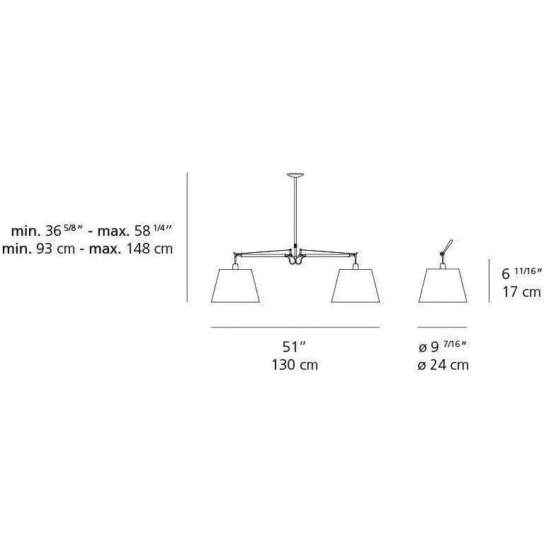 Artemide - Tolomeo Double Shade Suspension - TOL1048 | Montreal Lighting & Hardware