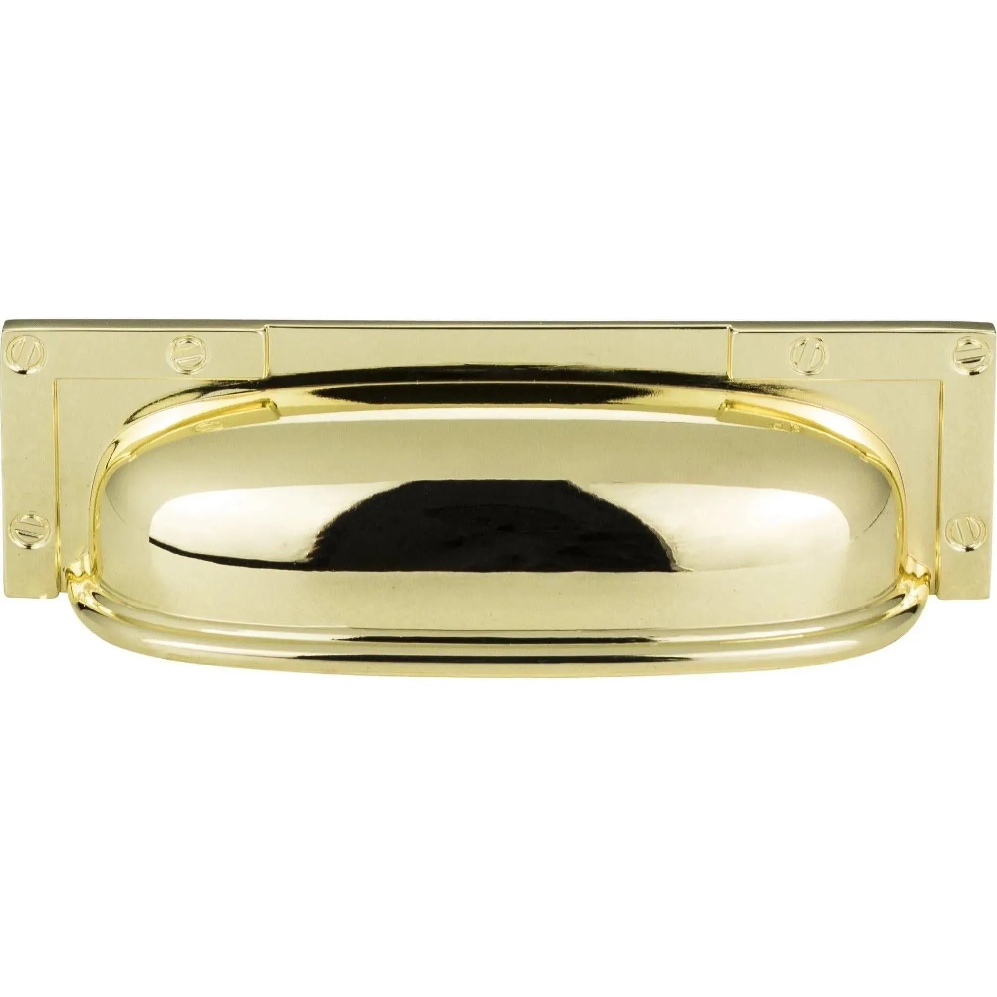 Atlas Homewares - Campaign L-Bracket Cup Pull - 382-PB | Montreal Lighting & Hardware