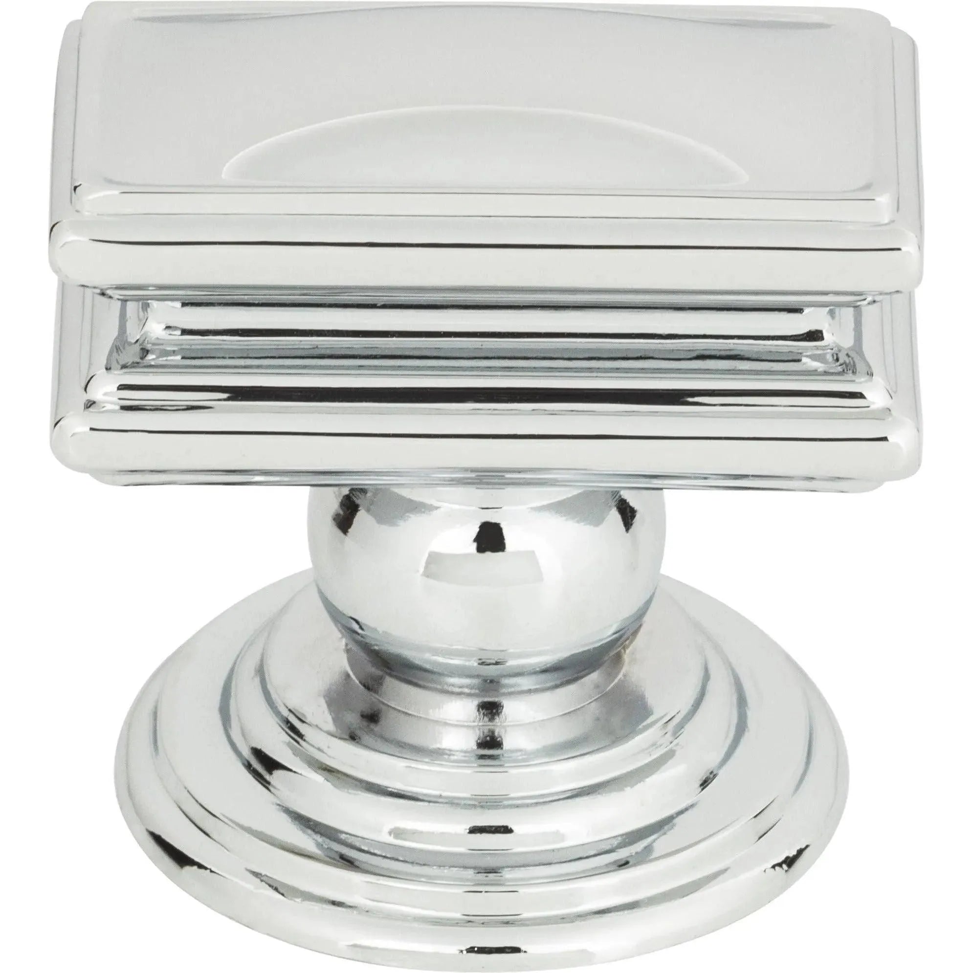 Atlas Homewares - Campaign Rectangle Knob - 377-CH | Montreal Lighting & Hardware