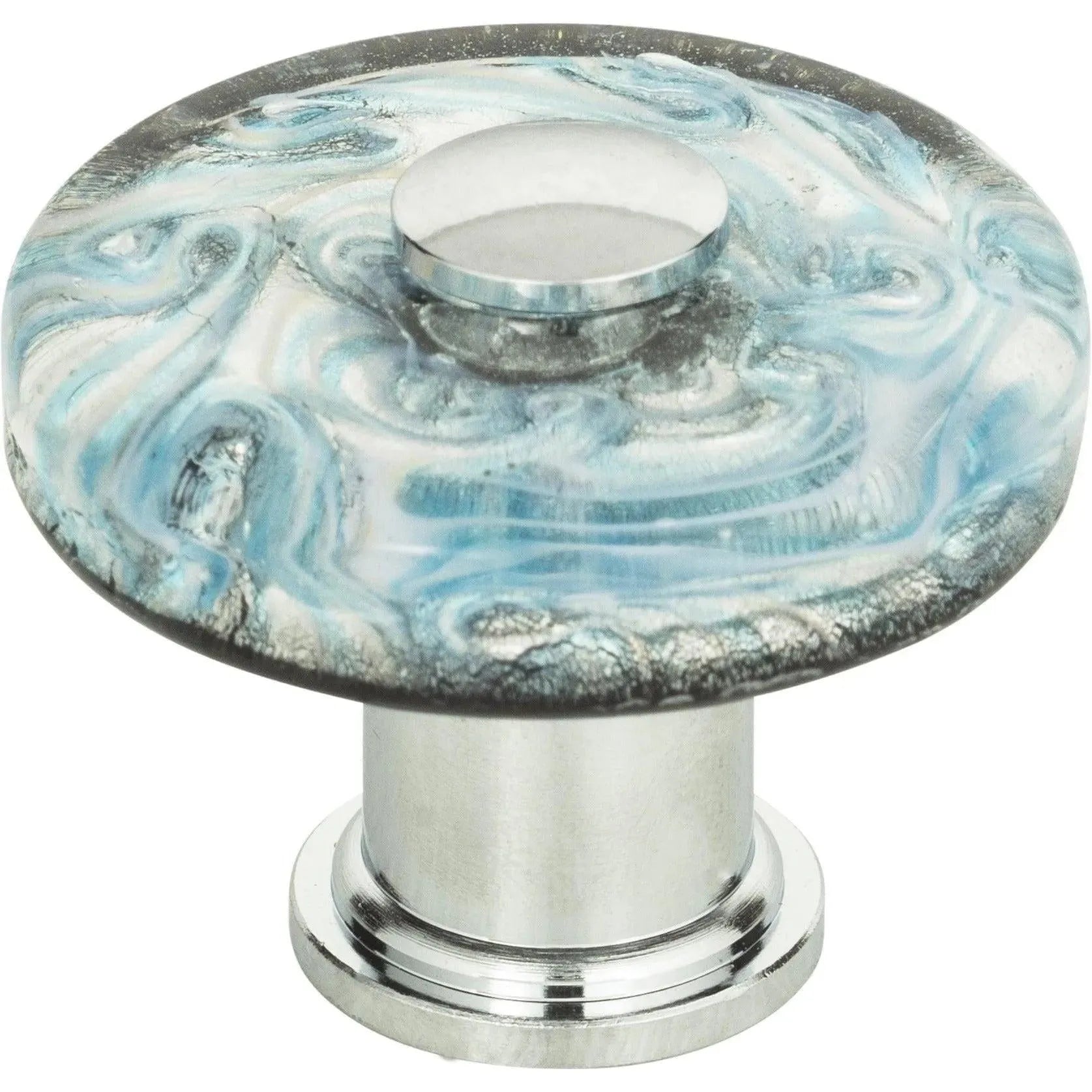 Atlas Homewares - Galaxy Glass Round Knob - 3204-CH | Montreal Lighting & Hardware