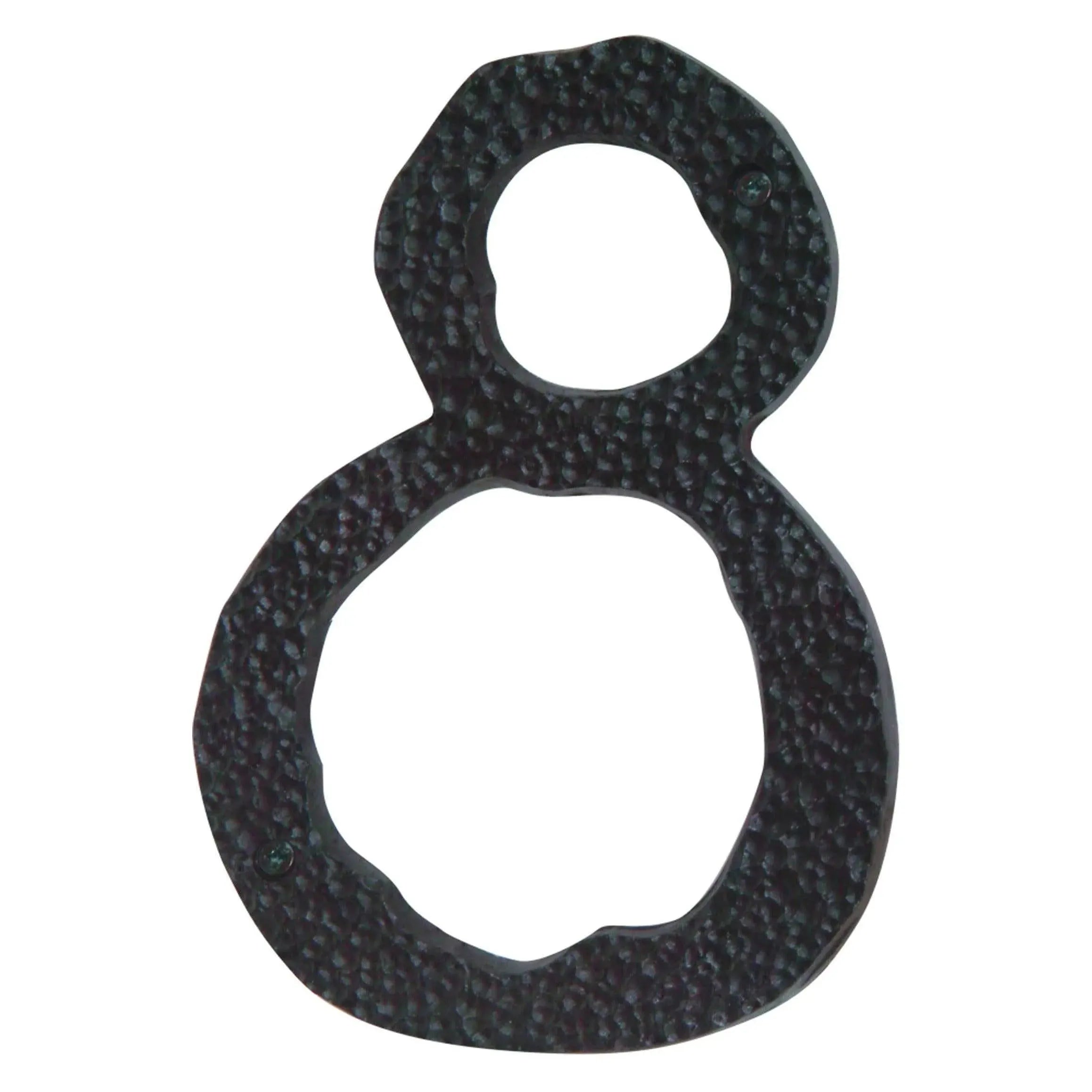 Atlas Homewares - Jagged Hammered House Numbers - HN8L-O | Montreal Lighting & Hardware