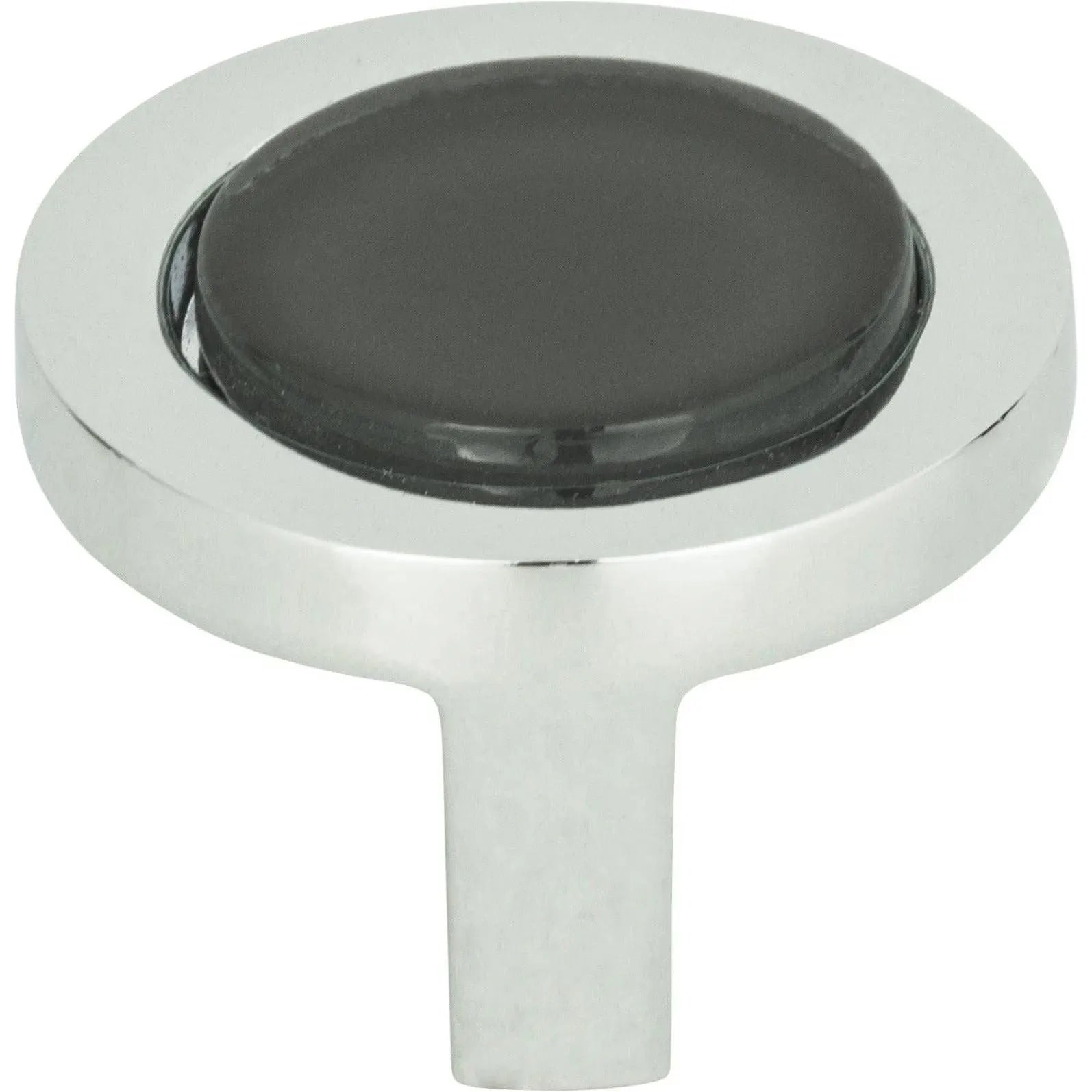 Atlas Homewares - Spa Black Round Knob - 229-BLK-CH | Montreal Lighting & Hardware