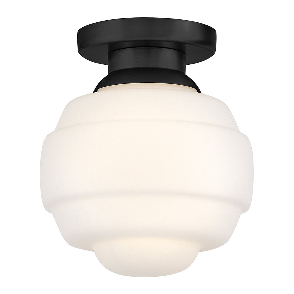 Lark 84321BK Penny Flush Mount in Black