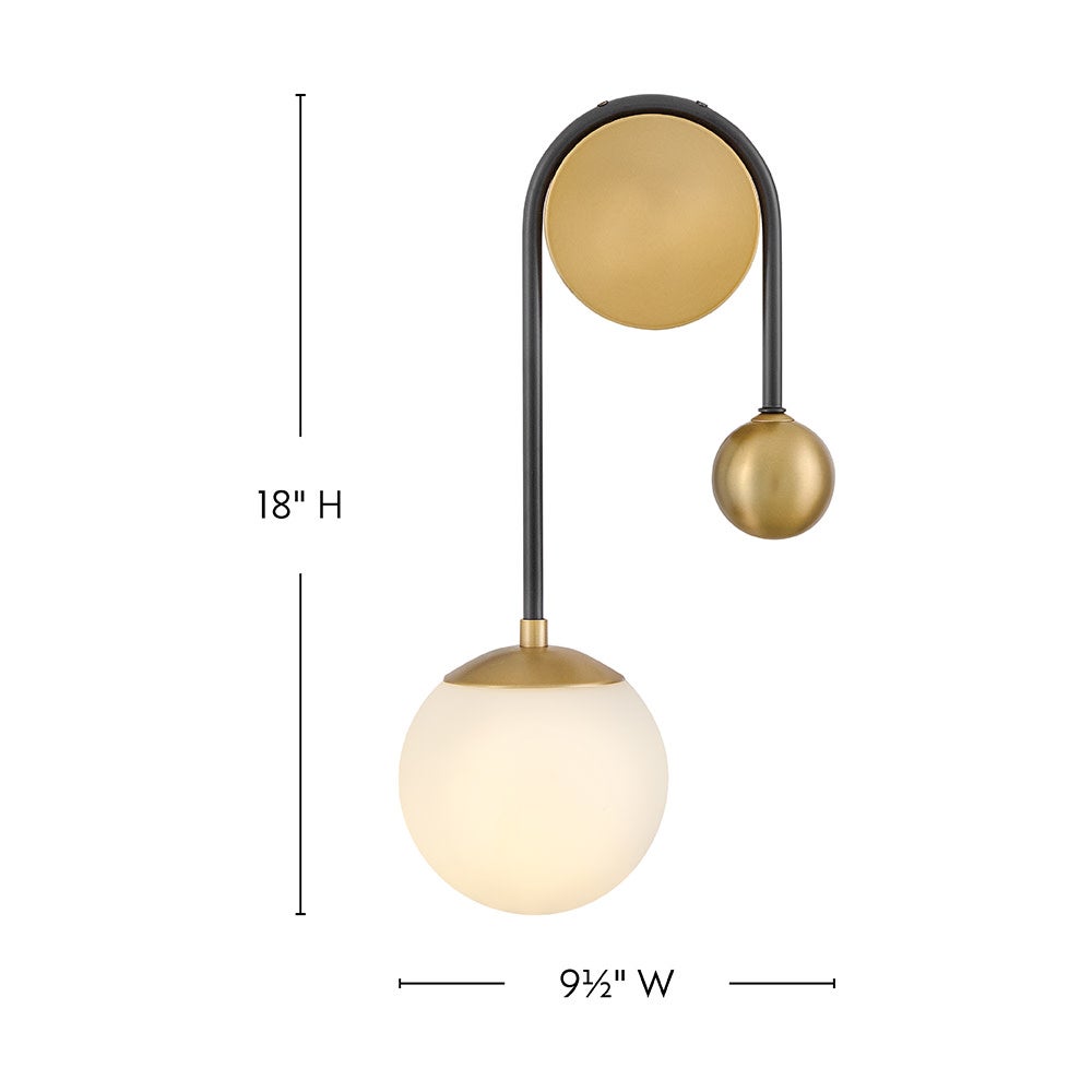 Lark 83570BK Auggie Globe Sconce in Black