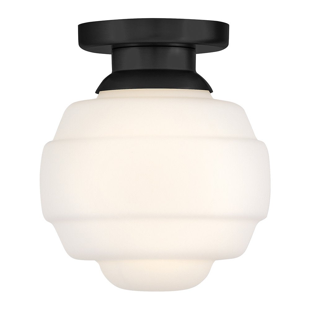 Lark 84321BK Penny Flush Mount in Black