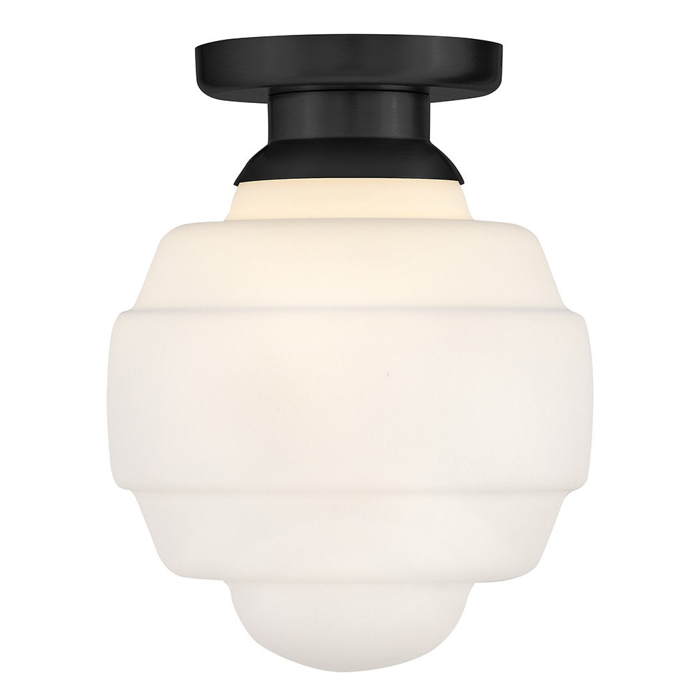 Lark 84323BK Penny Flush Mount in Black