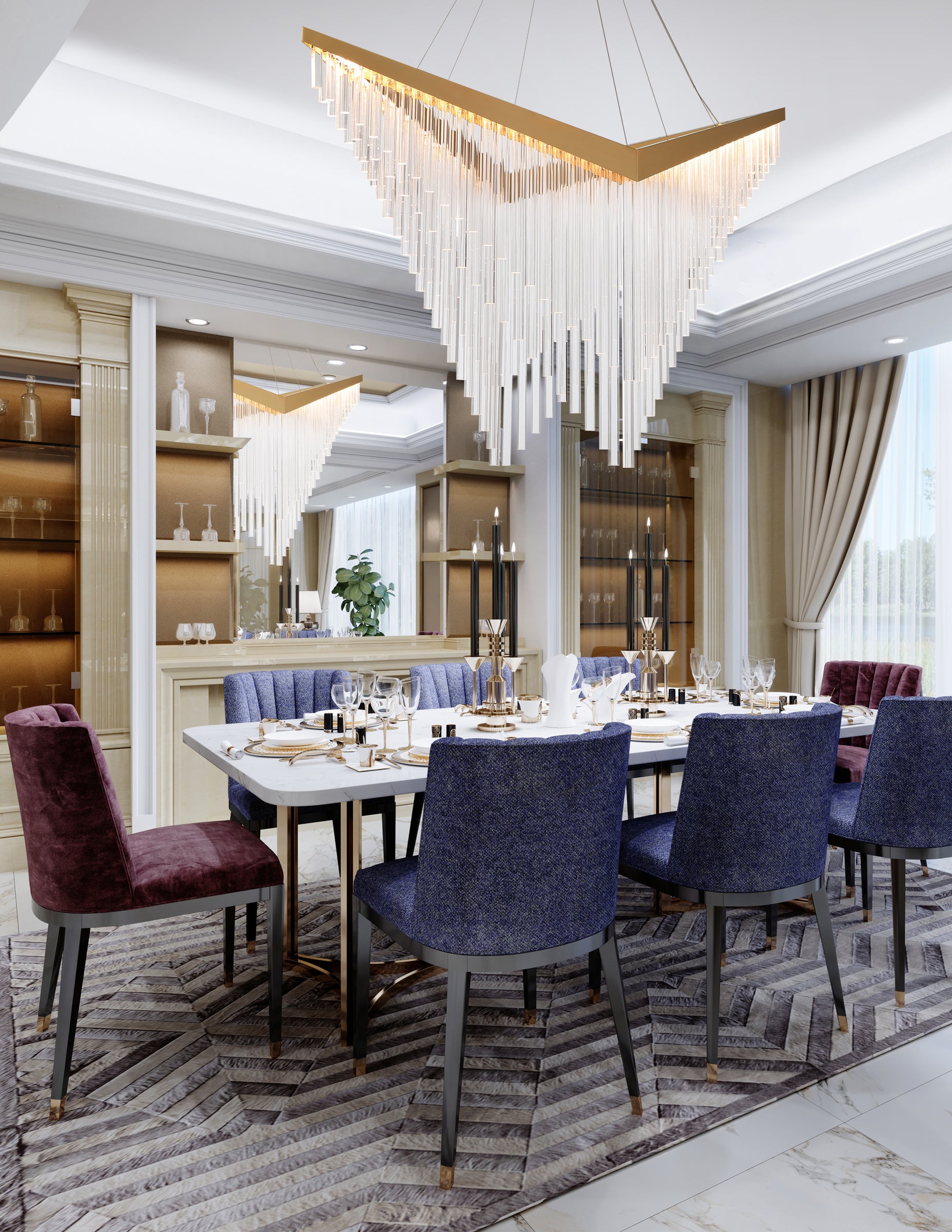 Eurofase 47188-013 Vivien LED Chandelier in Gold