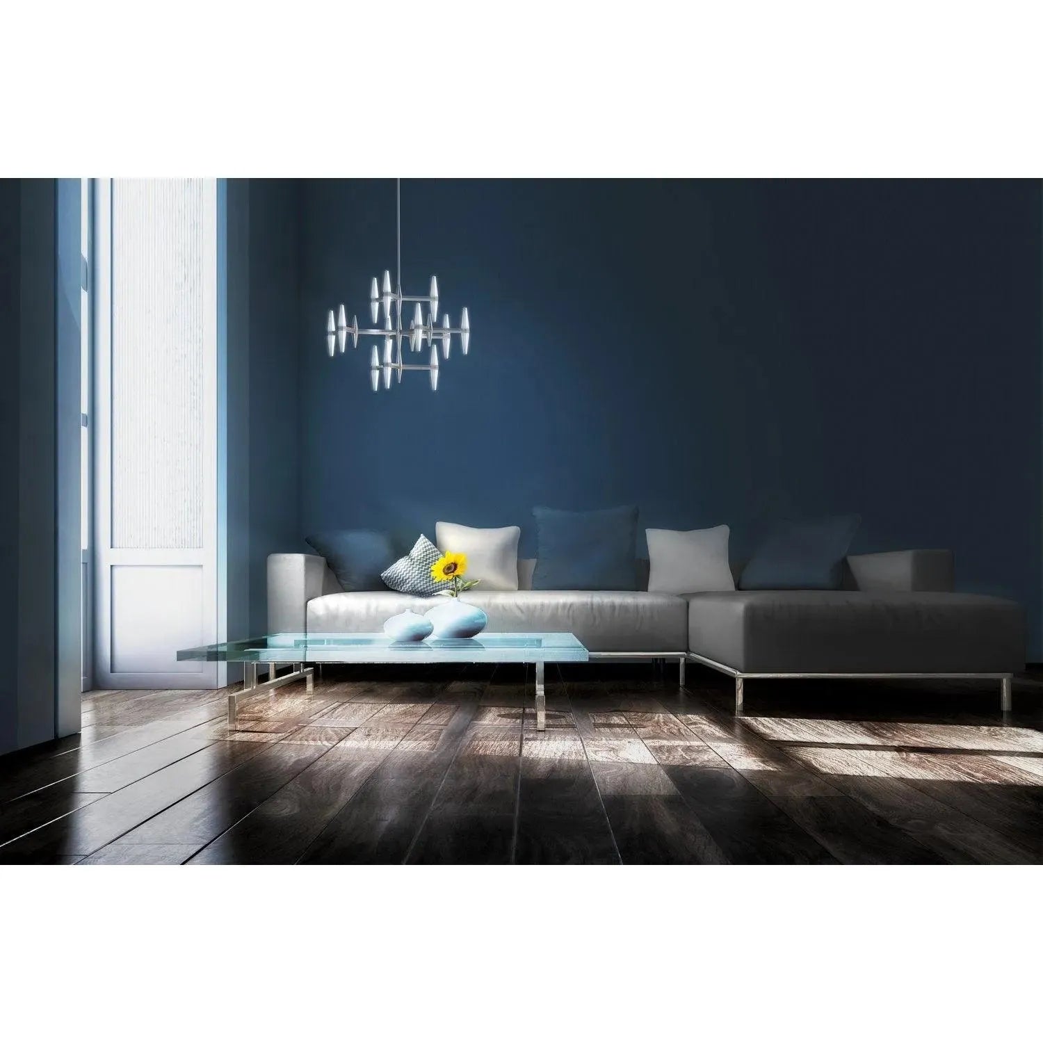 BlackJack Lighting - Prism Single Multi-Tier Chandelier - PSM-283-SN-27U-30K | Montreal Lighting & Hardware