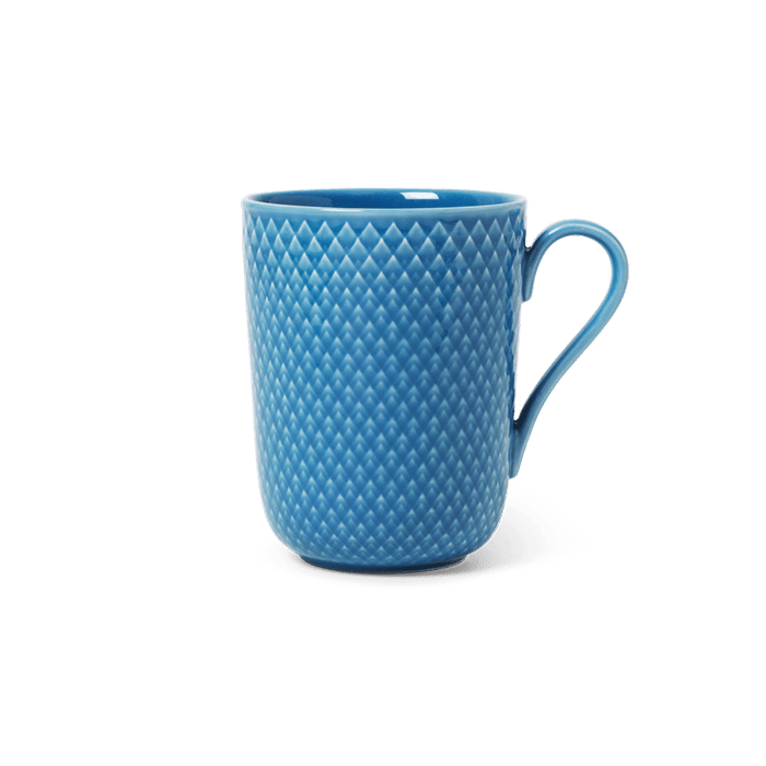Lyngby Porcelæn 201973 Tasse couleur rhombe en bleu