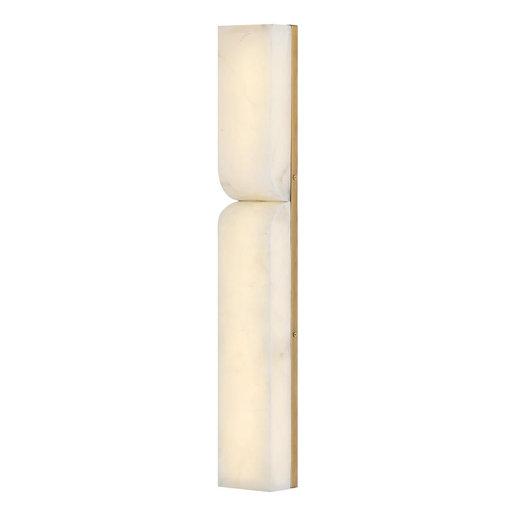 Fredrick Ramond FR41972LCB Alune LED Alabaster Sconce in Lacquered Brass