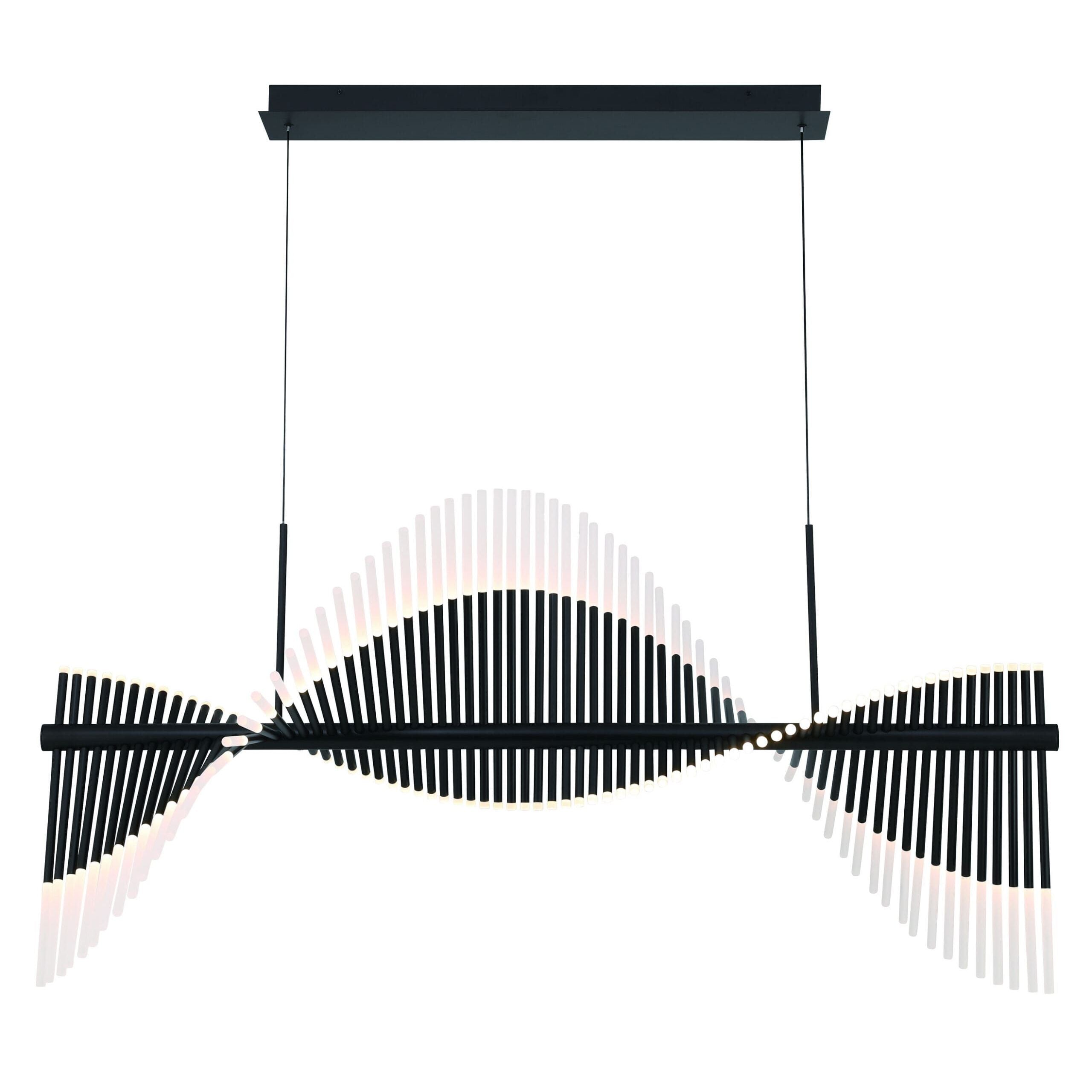 Eurofase 47126-022 Voltik LED Linear Chandelier in Black