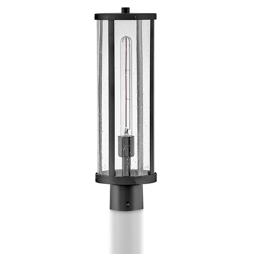 Lark 82051BK Alfie Post Mount Lantern in Black