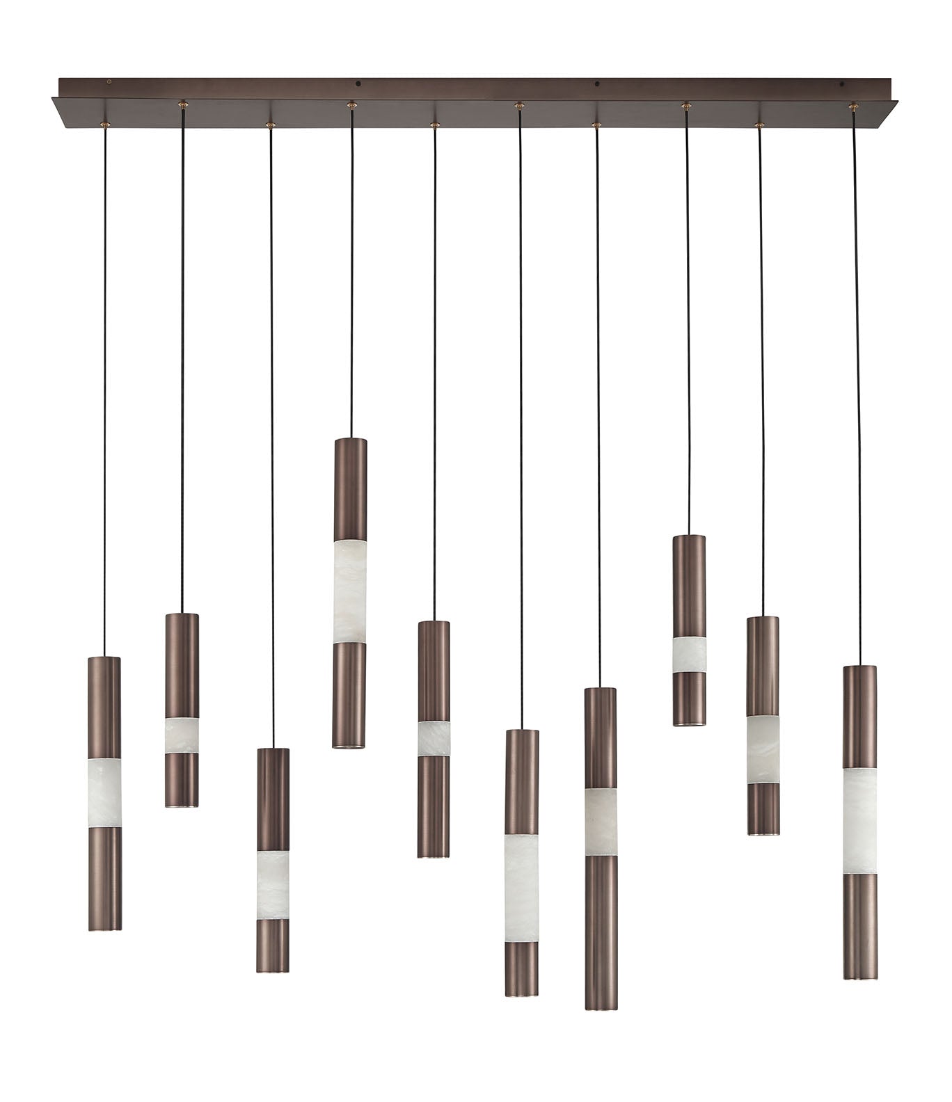 Eurofase 50121-021 Ronda LED Linear Chandelier in Harlow Bronze