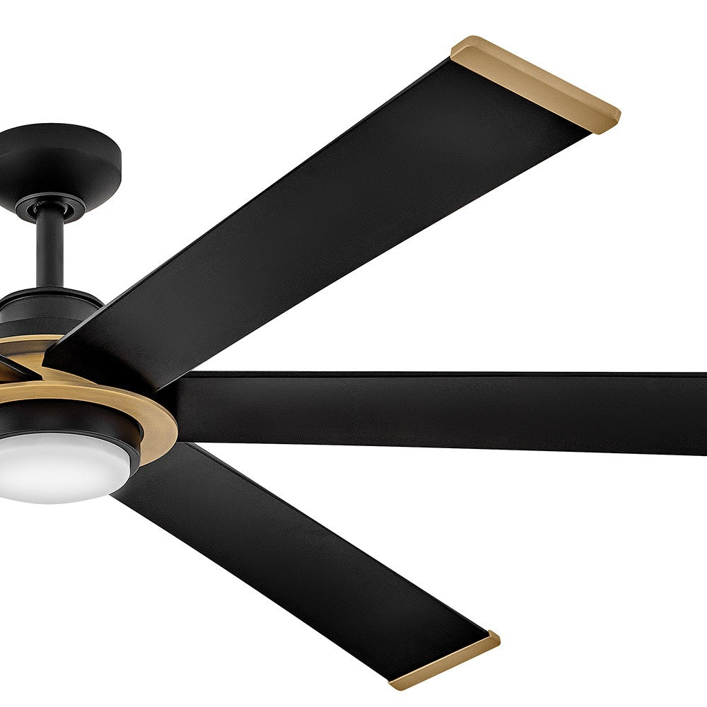 Éclairage intelligent LED Hinkley Lighting 906964FMB-LDD Andros Ventilateur en noir mat
