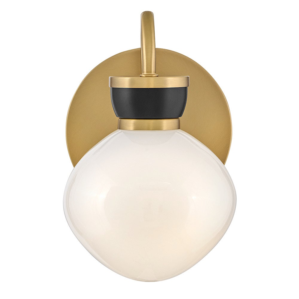 Meuble-lavabo Lucy de Lark (réf. 85590LCB-BK) en laiton laqué avec accents noirs