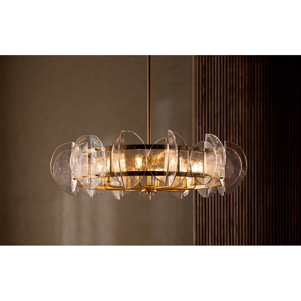 Fredrick Ramond FR41926DA Seraphina Drum Chandelier in Distressed Brass