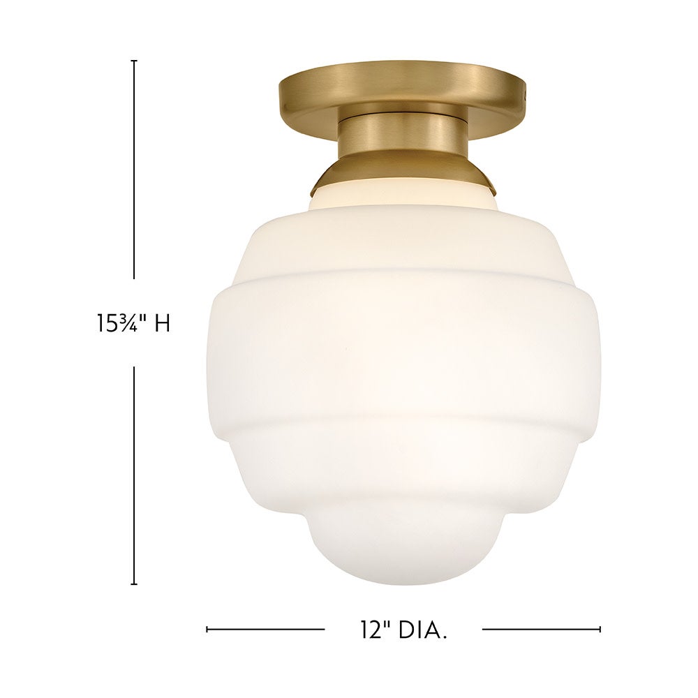 Lark 84323LCB Penny Flush Mount in Lacquered Brass