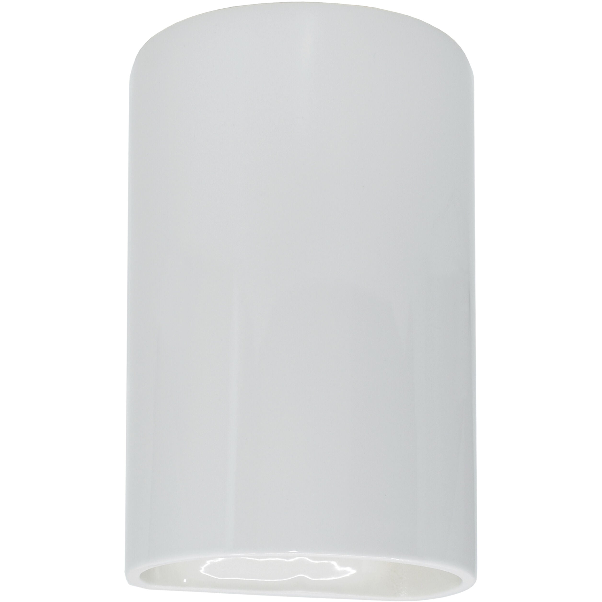 Justice Designs CER-5945-WHT-LED1-1000 Ambiance Small Cylinder LED Wall Sconce in Gloss White