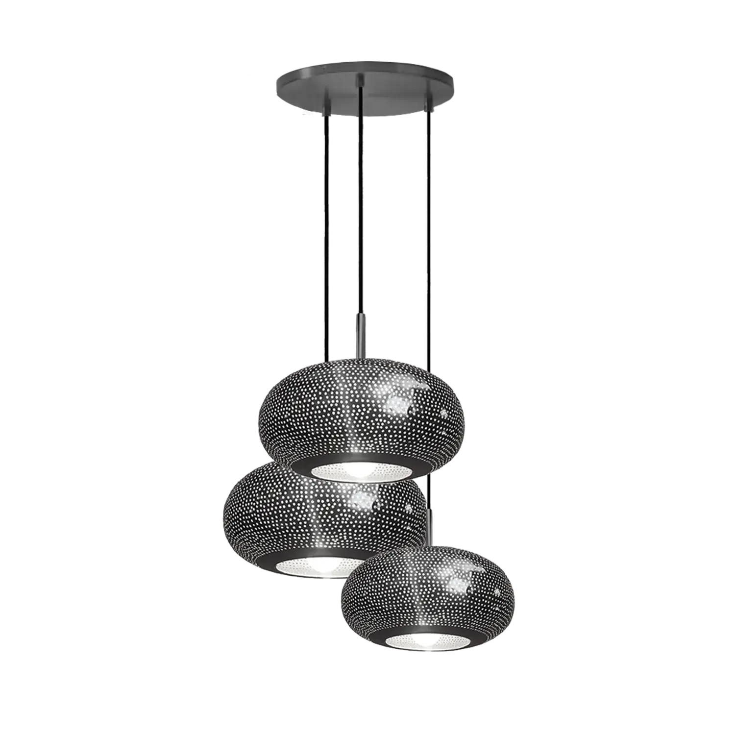 Dounia Home - DH-LIL3LIG-SM-AB - Lila 3 Light Chandelier - Antique Brass