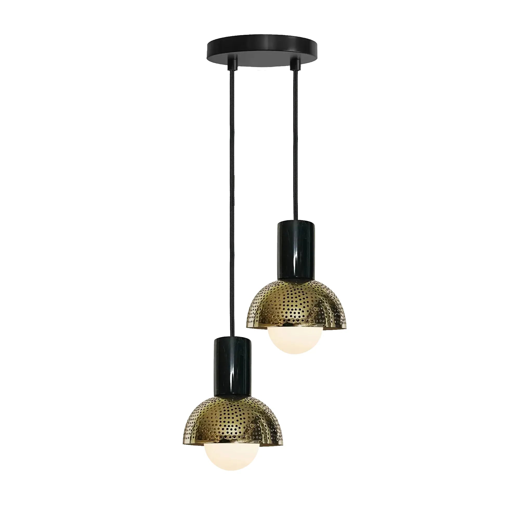 Dounia Home - DH-MAR2LIG-BRS - Maria 2 Light Chandelier - Polished Brass