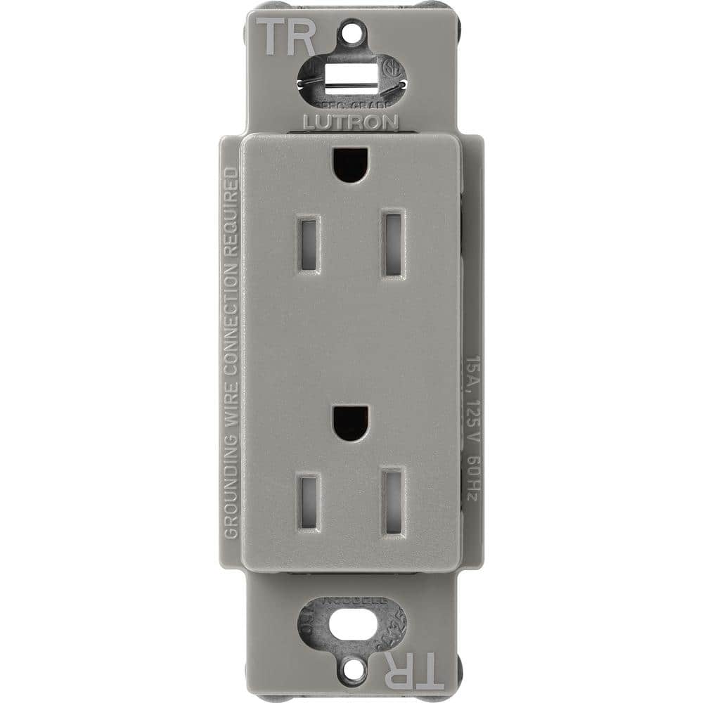 Lutron - Claro & Satin Colors 15A TR Receptacle - SCRS-15-TR-CS | Montreal Lighting & Hardware