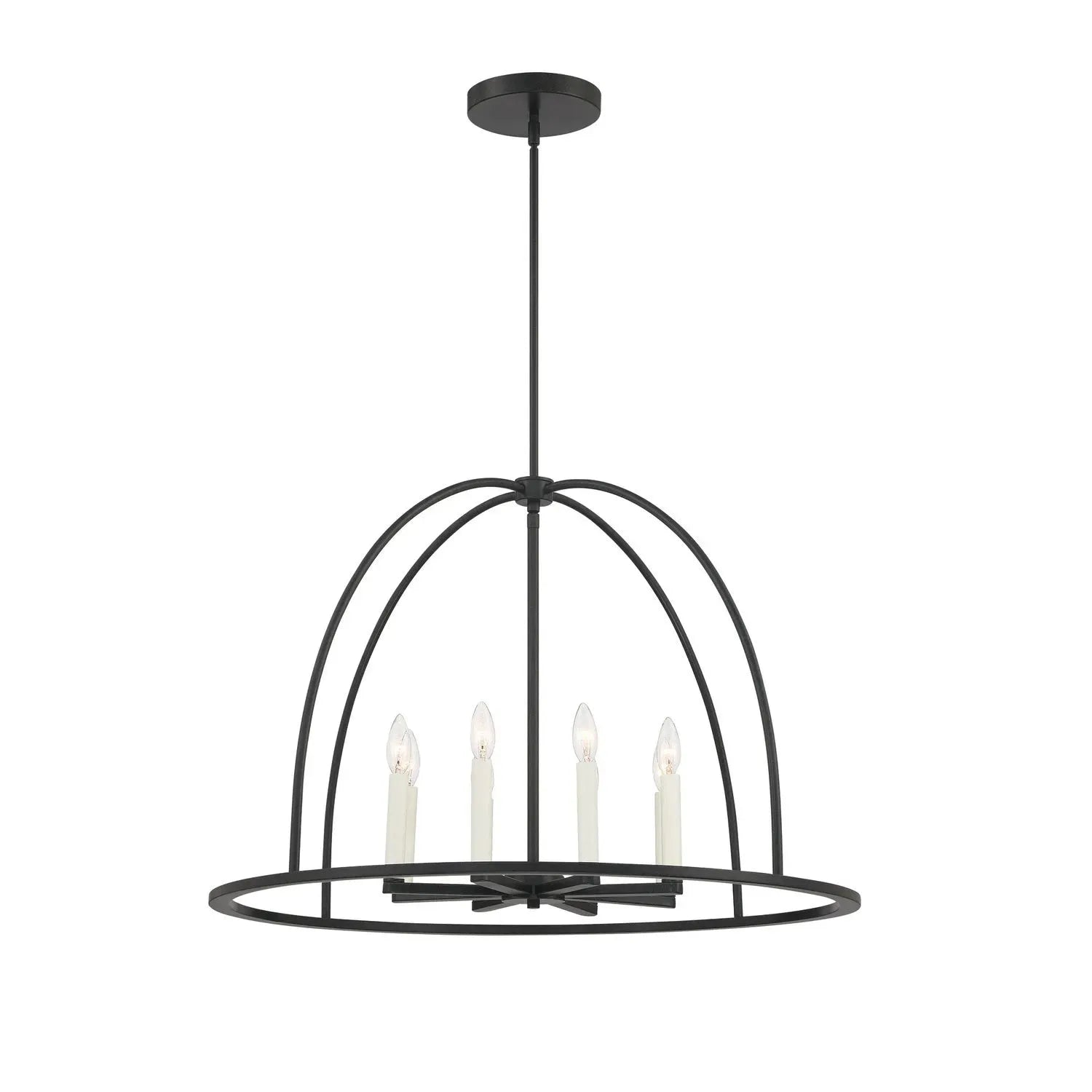 Crystorama - Abbott Chandelier - ABB-3004-BK | Montreal Lighting & Hardware