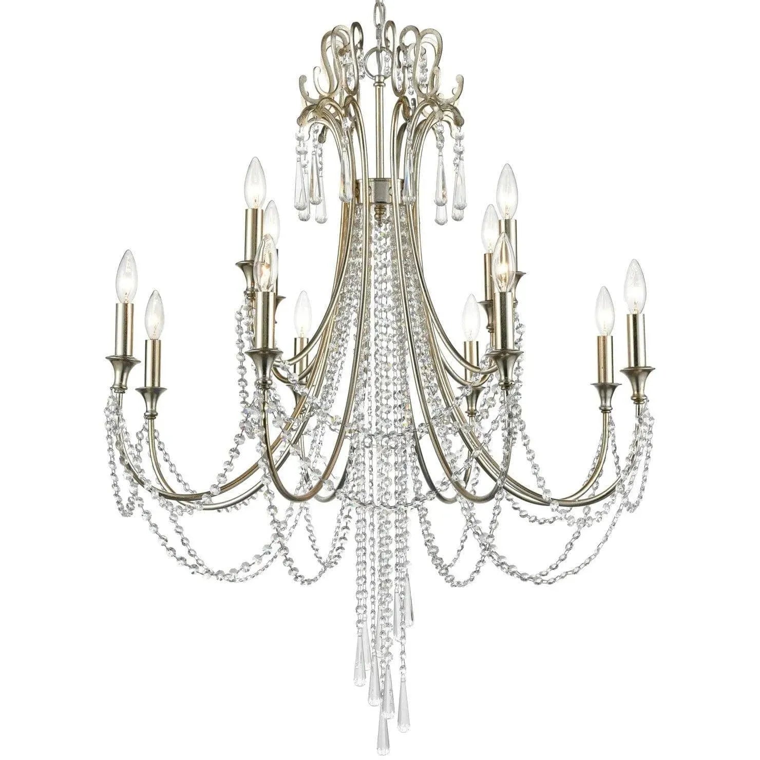 Crystorama - Arcadia 12 Light Chandelier - ARC-1909-SA-CL-MWP | Montreal Lighting & Hardware