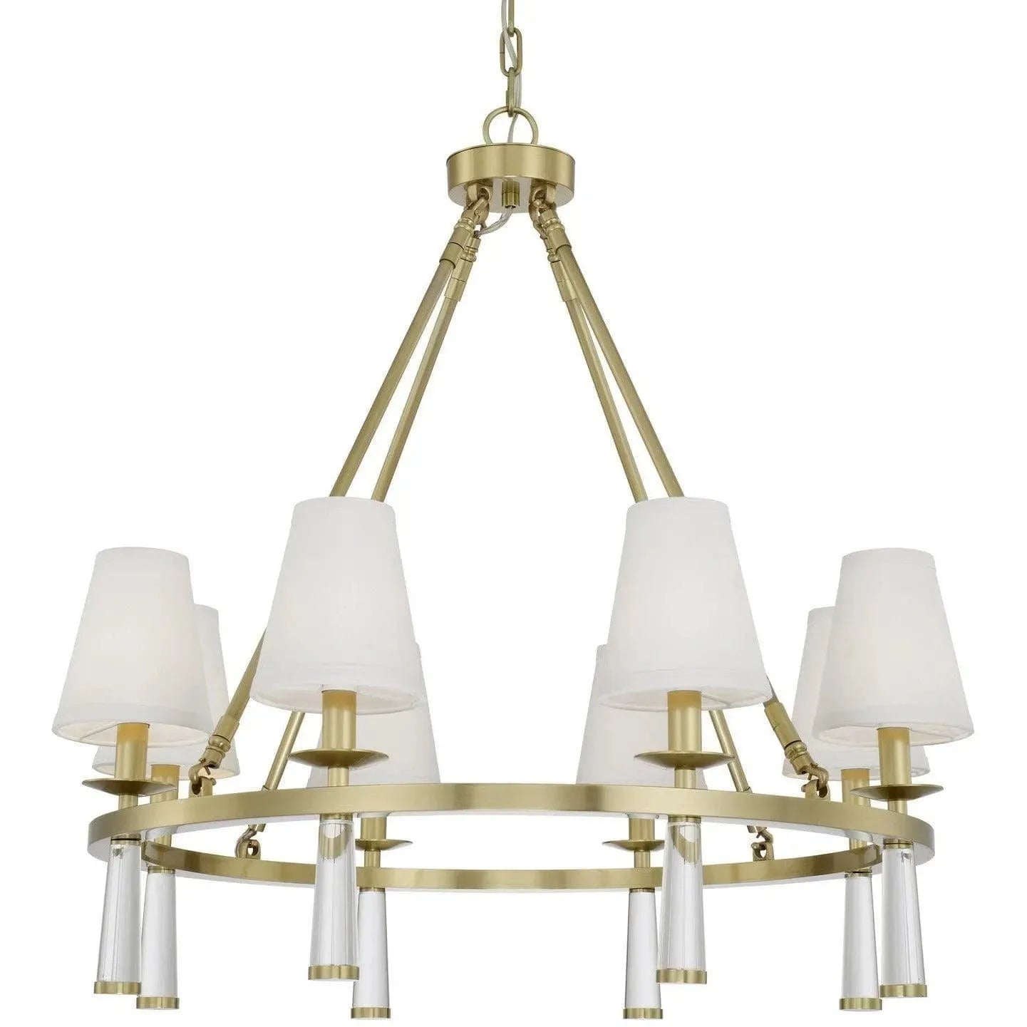 Crystorama - Baxter Eight Light Chandelier - 8867-AG | Montreal Lighting & Hardware