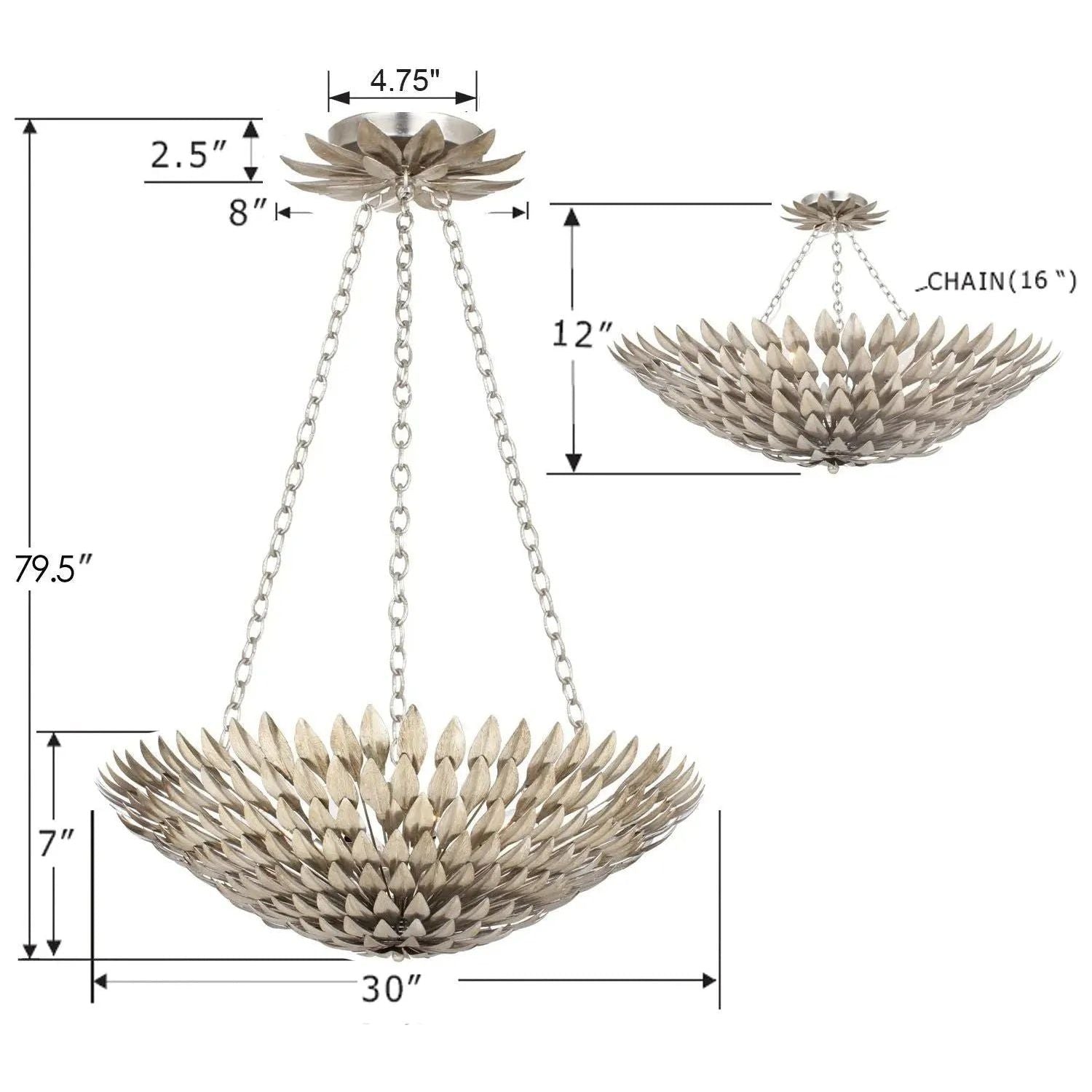 Crystorama - Broche Chandelier - 517-GA | Montreal Lighting & Hardware